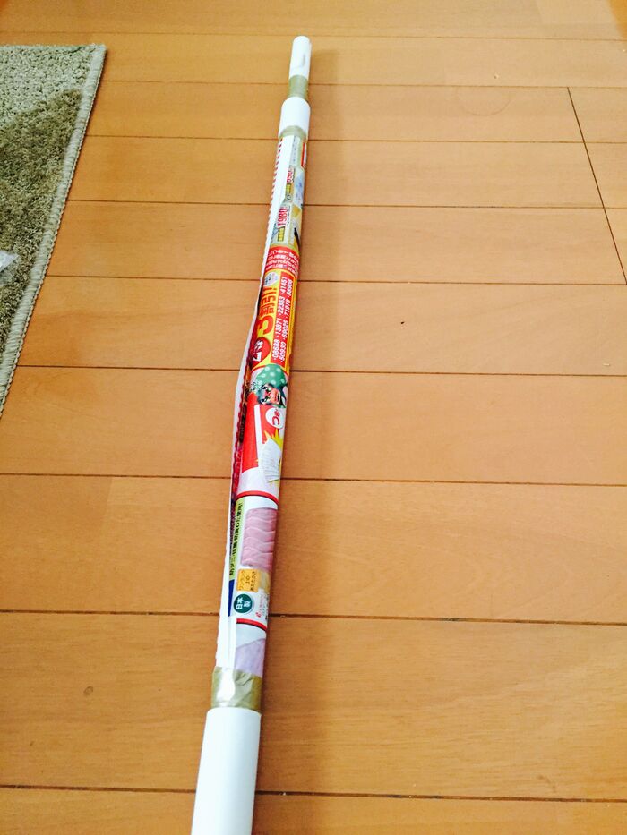 養生をして色塗り