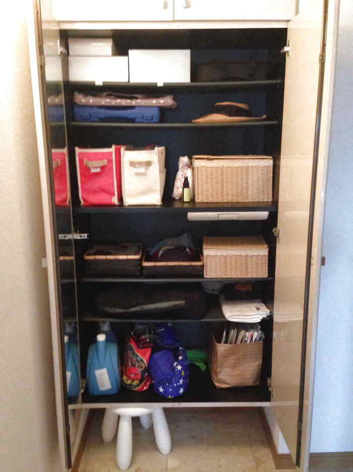 1、収納グッズの高さをそろえる