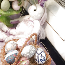 お気に入りのペーパーナプキンで、手作りイースターエッグ♪