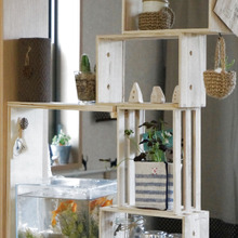 100均木箱4つで対面カウンターにcafe風オシャレ棚☆簡単DIY