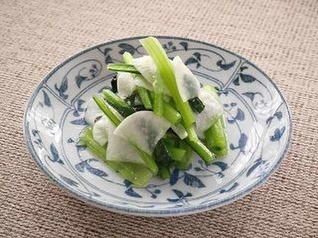 大根と小松菜のナムルを作る(2日目副菜)