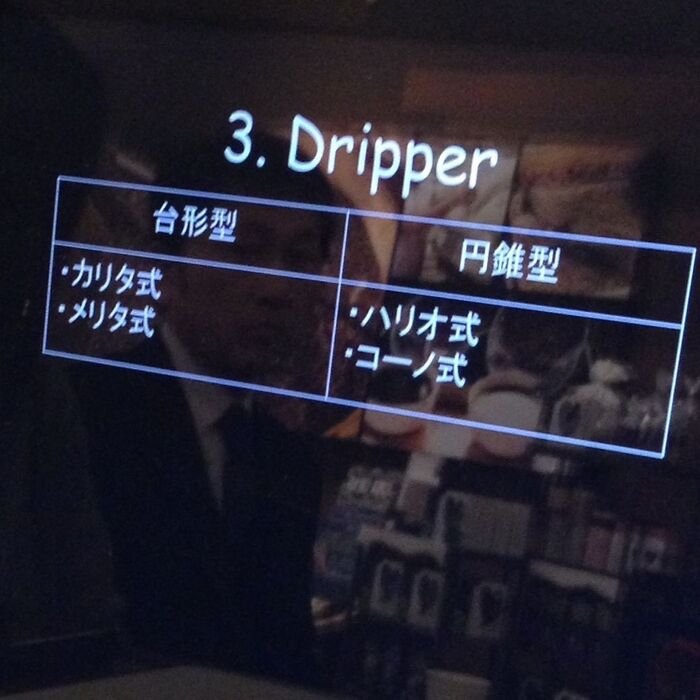 ドリッパーの種類です。