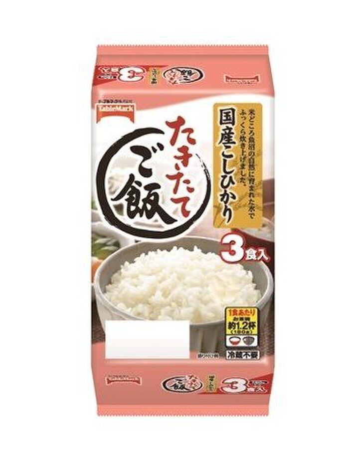 ①パックごはんに、調味料を混ぜ合わせる