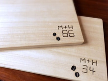 100均まな板+ウッドバーニングでかわいいカフェトレイ♪