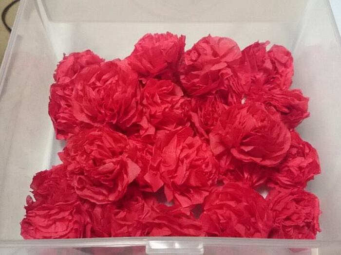 花の形にする。