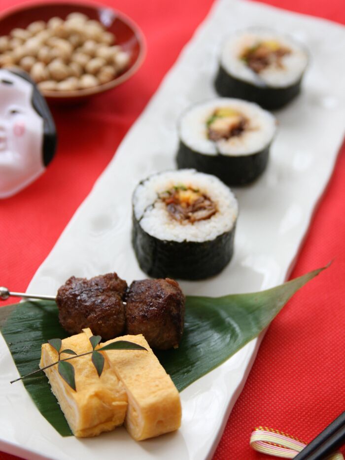 もうすぐ節分!オシャレな巻き寿司の盛り付け〜その2