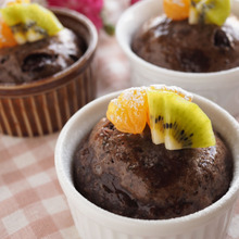 『ダークチョコミント蒸しパン』フライパンで作れる混ぜるだけしっとり蒸しパン