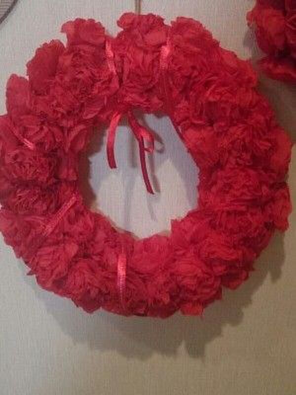 リースにつけて完成させる