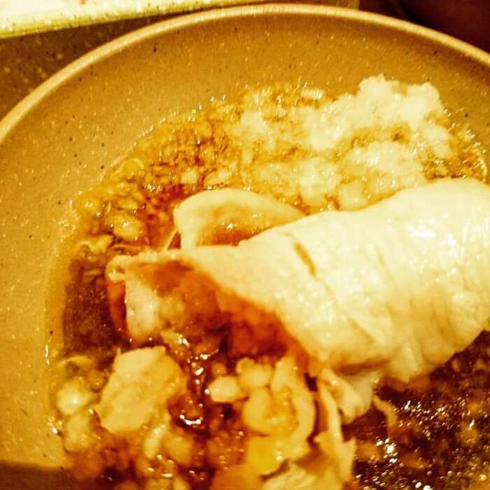 燻製豚をしゃぶしゃぶして大根おろしで♥