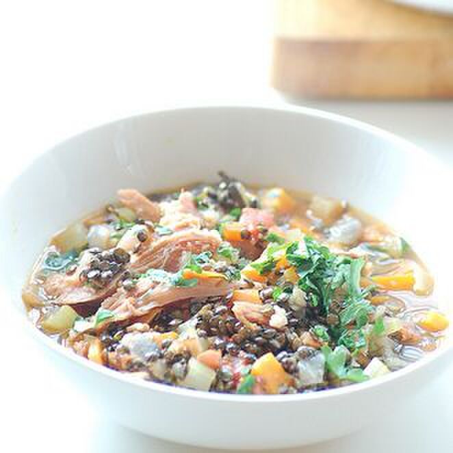 【レシピ】ハムとレンズ豆のスープ