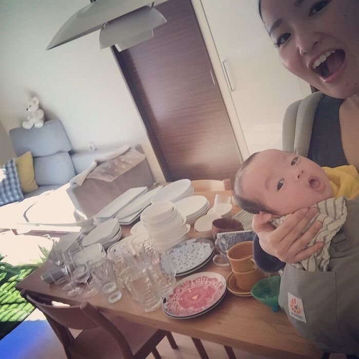 ベビちゃん起きたらエルゴを使って…♡‼︎