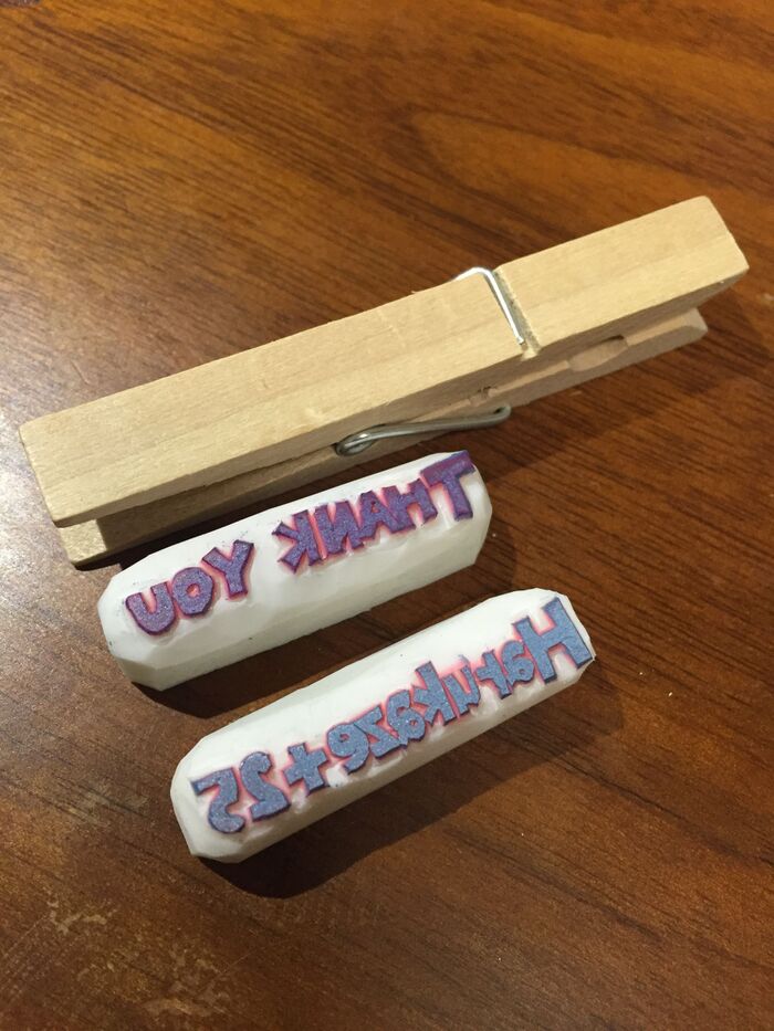 ②けしごむはんこを作ります