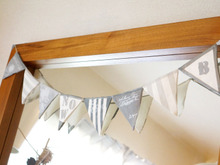 100均のかるい紙粘土で作るフラッグガーランド