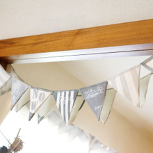 100均のかるい紙粘土で作るフラッグガーランド