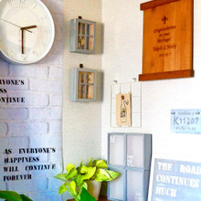 余った壁紙(リメイクシート)に手作りステンシルでタペストリー作り!