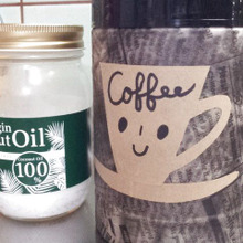 海苔のパッケージをペーパーナプキンでデコ