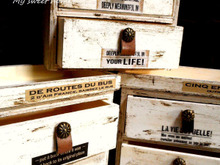 ダイソーの木箱を大人テイストに ♪ ビンテージ風リメイク