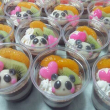 白玉パンダとチョコゼリー