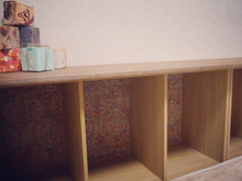 カラーBOXプチDIY~リビングにデスク&チェアー♥デコパージュでお気に入り+♥