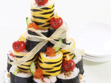 節分に*恵方巻じゃなくて?!太巻きタワー!