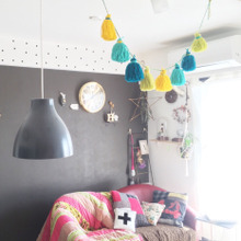 100均毛糸で★簡単タッセルガーランド