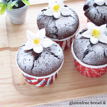 ダイソーのカップで作る♪ココナッツオイル入り☆米粉のガトーショコラ