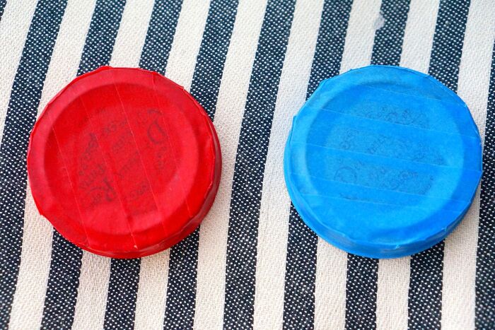 成功例⑥蓋にマスキングテープを貼る