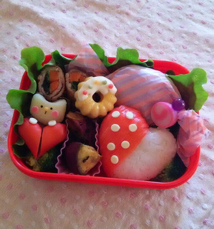 バレンタインの幼稚園弁当♪