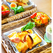 MUJIのカゴトレイ+100均グッズで作るカフェ風テーブルコーディネート