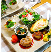 セリアのガーゼタオルで春のテーブルコーディネイト(使用したのはニトリ&100均)