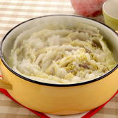 白菜と豚肉のクリーミー蒸し鍋(ミルフィーユ鍋)