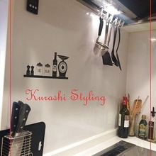 100円ショップのウォールステッカーで、お手軽♬キッチンデコを楽しむ