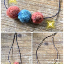 余り毛糸でフェルトアクセサリー♡