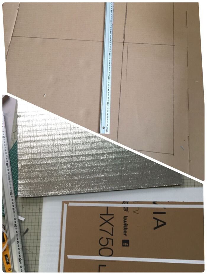 ダンボールを切る