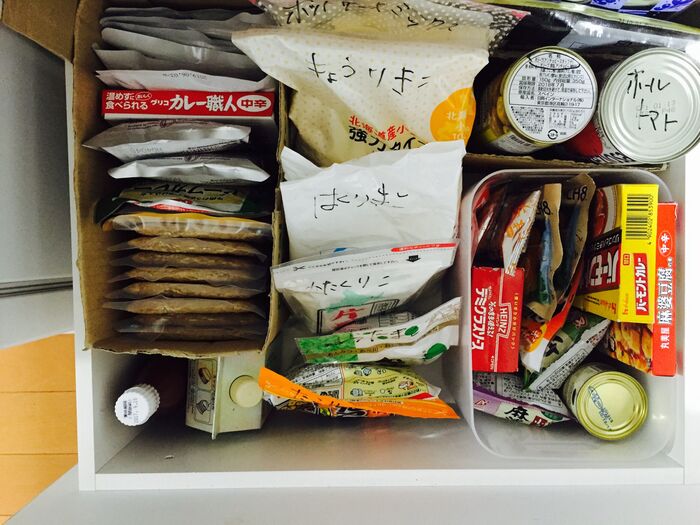 引き出し一つで食品ストック管理