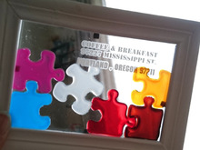 100均♡ダイソーのガラス絵の具でパズルモチーフインテリア!