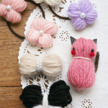 【作り方】簡単可愛い♡ 毛糸モチーフ4作品♪
