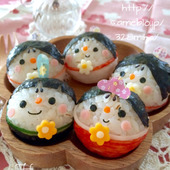 コロコロ〜♡簡単なひな祭りのおにぎり♡キャラ弁
