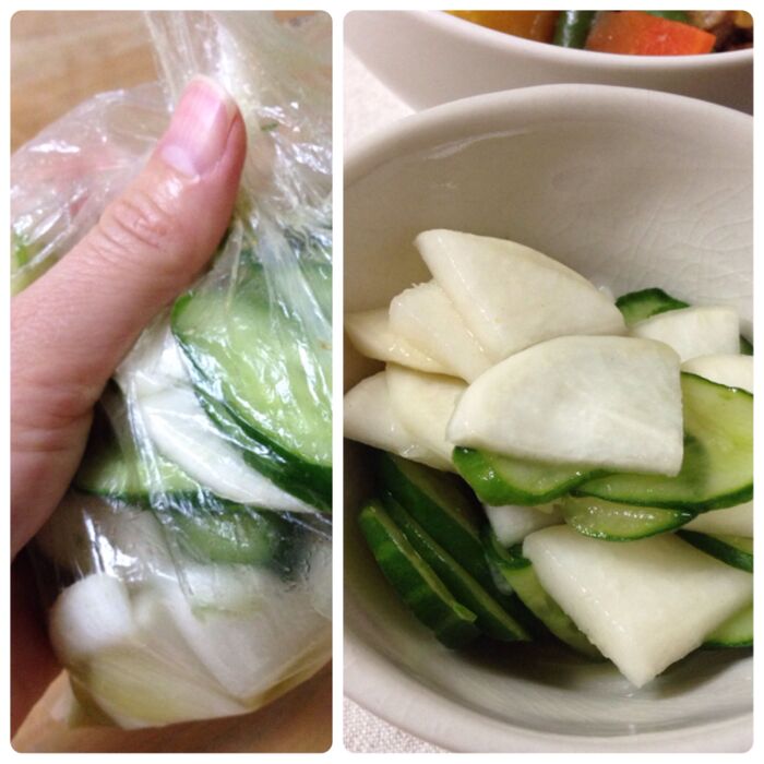 さっぱり美味しぃ*かぶと胡瓜の簡単浅漬け