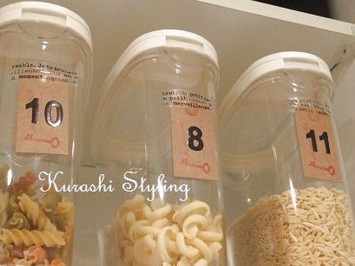 ゆで時間をシンプル表示☆我が家の”パスタ収納方法”