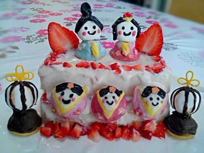 ひな祭りに!!前日からの下準備で簡単ひな壇ケーキ