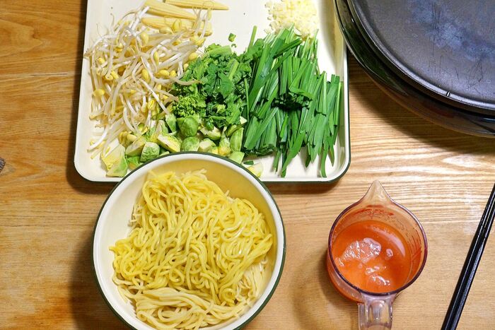 材料 3〜4人前(今回使用したもの)