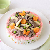 ひなまつりレシピ2 <牛肉とたけのこの時雨煮春ちらし>