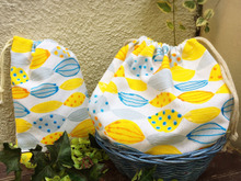 ガラス絵の具で布にお絵描き!カゴ巾着!