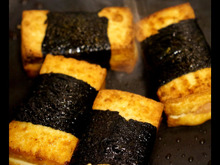 挟んで焼くだけ!明太子バター磯辺厚揚げのレシピ