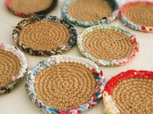 簡単♪可愛い♪裂き編みコースター