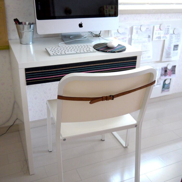 IKEAアイテムの簡単カスタマイズ【はぎれでパソコン周り】