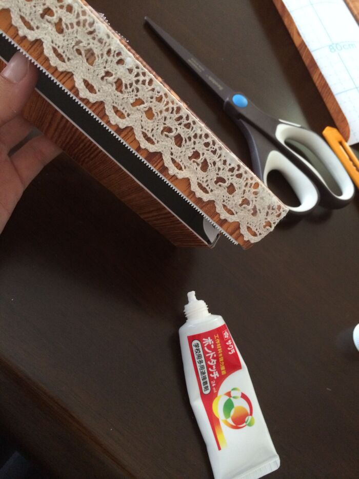 レースを付けていきます