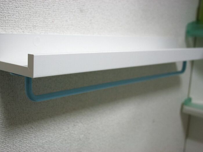 IKEAの飾り棚を使って自作タオルハンガーをDIY