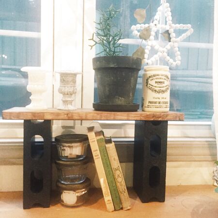 100均ミニブロックですぐできる!簡単DIYの棚